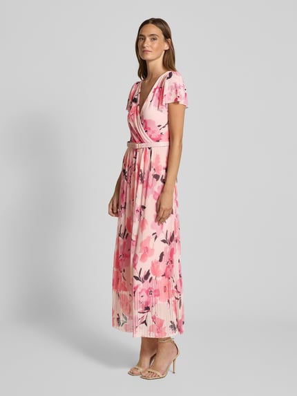 ZABAIONE Midikleid mit Taillengürtel Rosa 1