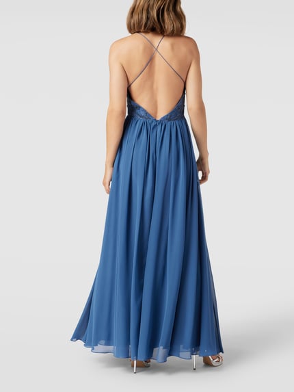 Laona Abendkleid mit Ziersteinbesatz Blau 5