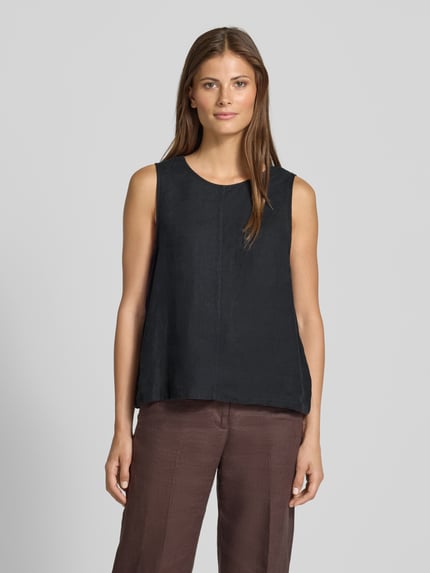 Selected Aan twee zijden draagbare regular fit blousetop, model 'FLINNA' Zwart - 4