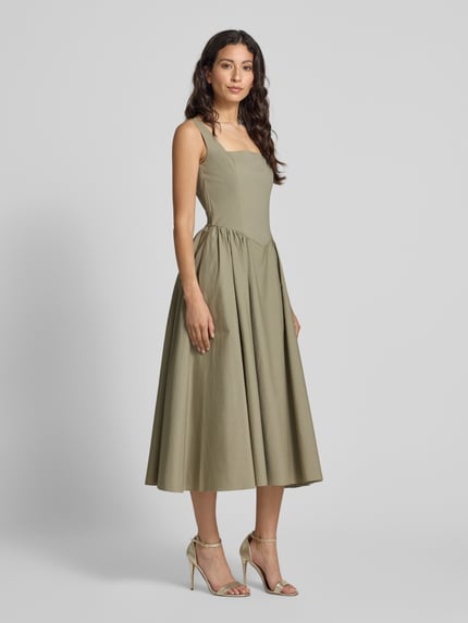 Jake*s Cocktail Cocktailkleid mit Karree-Ausschnitt Khaki 1