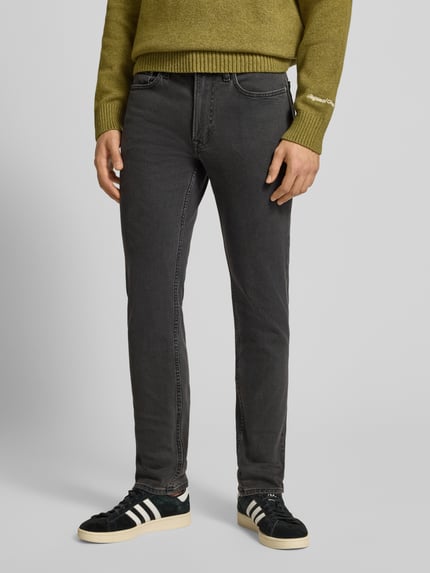 Calvin Klein Jeans Slim Fit Jeans mit Label-Detail Black 4