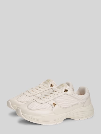 Tommy Hilfiger sneakers van echt leer met logodetails Offwhite - 1