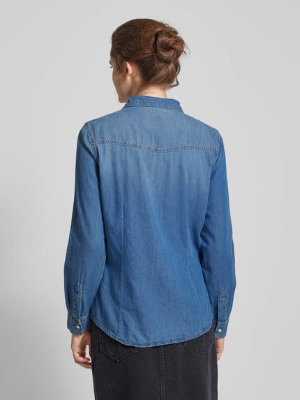 ONLY Jeansblouse met borstzakken, model 'ALEXA' Jeansblauw - 5