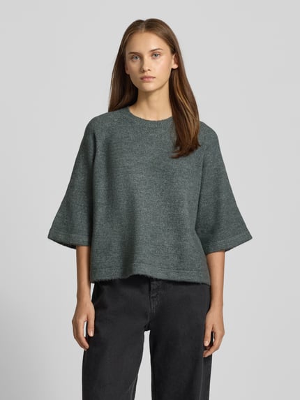 ONLY Regular Fit Pullover mit Fledermausärmeln Modell 'SIMONI' Schilf Melange 4