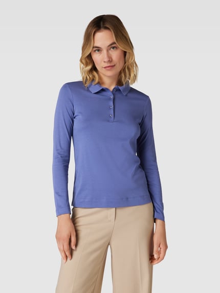 Christian Berg Woman Shirt met lange mouwen met polokraag Rookblauw - 4
