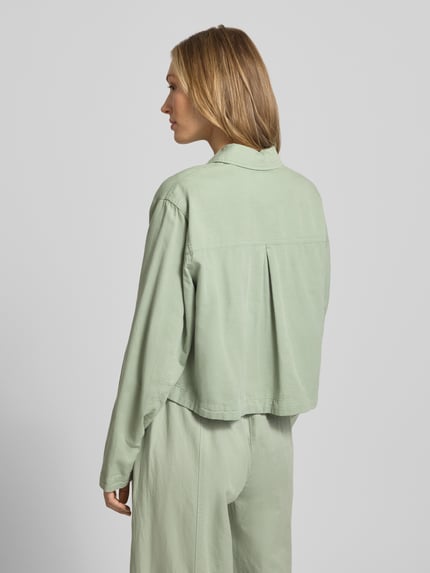 Marc O'Polo Regular Fit Hemdjacke aus Baumwoll-Mix mit Leinen-Anteil Hellgruen 5