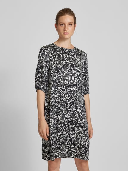 CINQUE Knielange jurk met ronde hals, model 'DAHLIO' Zwart - 4