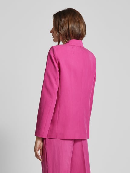Oui Blazer in unifarbenem Design Fuchsia 5