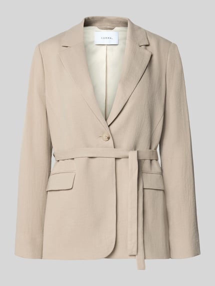 COMMA Blazer van viscosemix met lyocellgehalte Zand - 2