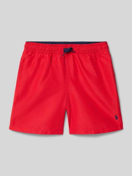 Polo Ralph Lauren Teens zwembroek met gestikt logo Rood - 1