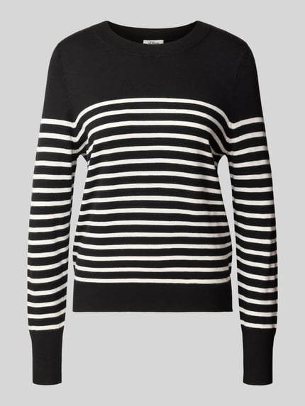 s.Oliver RED LABEL Pullover mit Kontraststreifen Black 2