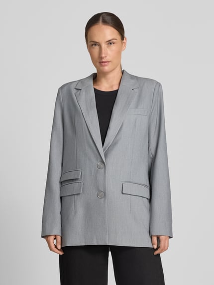 My Essential Wardrobe Blazer met klepzakken model 'Hanna' Lichtgrijs gemêleerd - 4