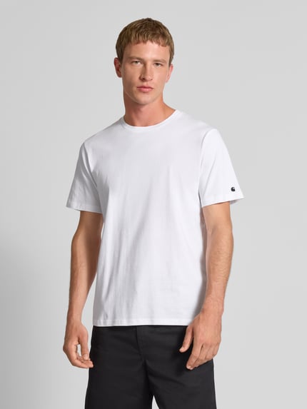 Carhartt Work In Progress T-Shirt mit geripptem Rundhalsausschnitt Weiss 4