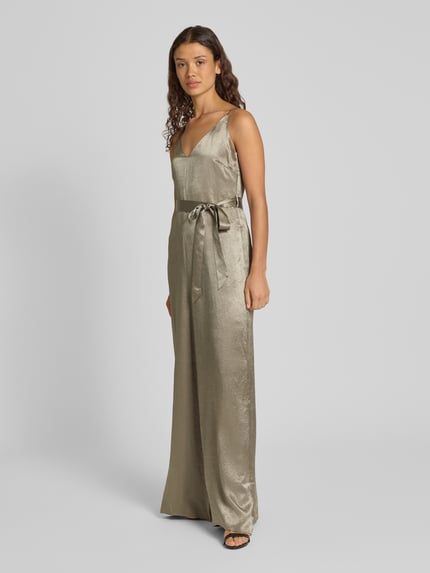 Selected Jumpsuit mit Bindegürtel Modell 'SELENE' Oliv 1