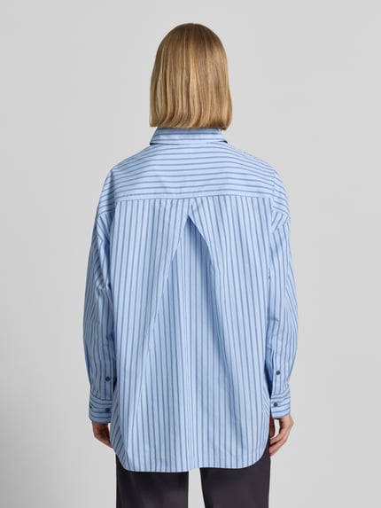 BOSS Orange Oversized Hemdbluse aus reiner Baumwolle Modell 'BOSTATTA' Hellblau 5