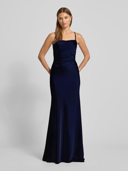 LUXUAR FASHION Avondjurk met plooien Marineblauw - 4