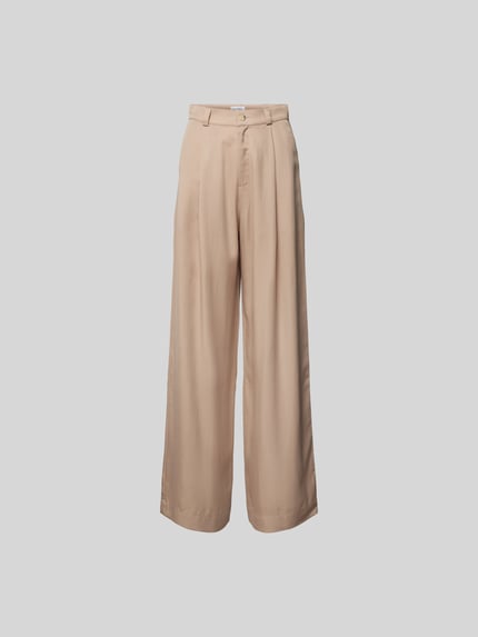 Stoffen broek met bandplooien Shop The Look MANNEQUINE