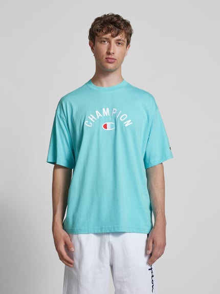 Champion T-shirt o kroju relaxed fit z wyhaftowanym logo Morski 4