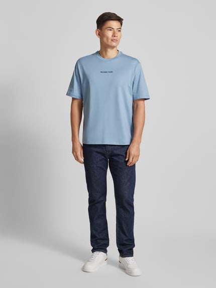 Michael Kors T-Shirt mit Label-Stitching Modell 'VICTORY' Hellblau 1