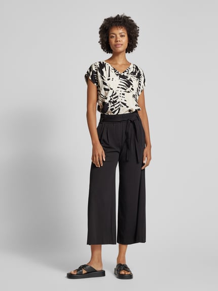COMMA Bluse mit V-Ausschnitt Black 1