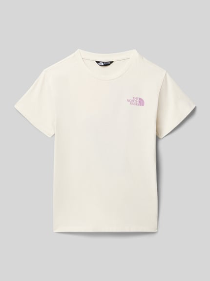 The North Face Relaxed Fit T-Shirt mit Logo-Print Modell 'Voyage' Ecru 1