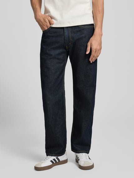 Levi's® Jeansy o kroju relaxed fit z czystej bawełny model '555' Ciemnoniebieski 4