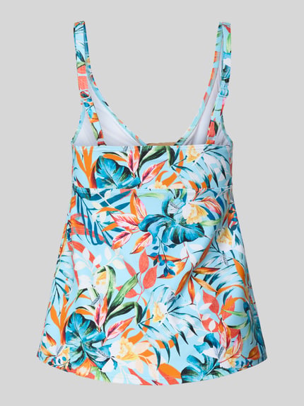 Venice Beach Top tankini z kwiatowym wzorem na całej powierzchni model ‘Caru’ Jasnoniebieski 3