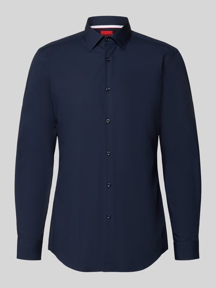 HUGO Slim Fit Businesshemd aus reiner Baumwolle Modell 'KOEY' Marine 2