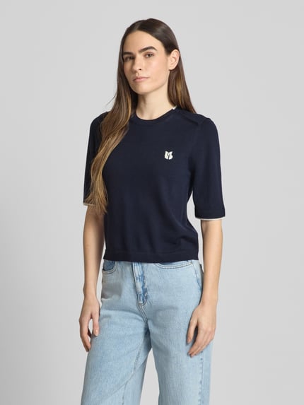 ba&sh 3/4-shirt van pure Wol Model 'JUMPER' Marineblauw - 4