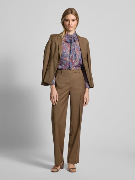 Lauren Ralph Lauren Overhemdblouse met blinde knoopsluiting, model 'KRISTY' Blauw - 1