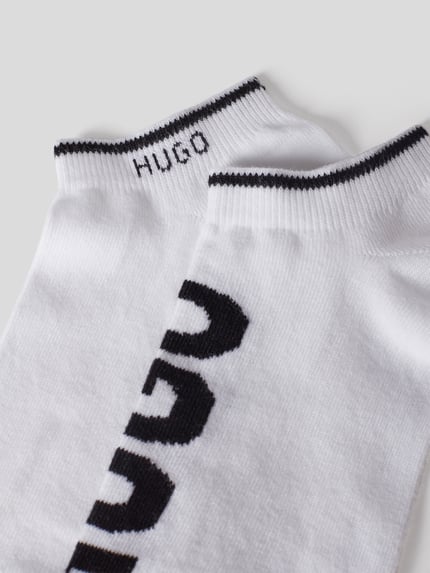 HUGO Sneakersokken met logoprint in een set van 2 paar Wit - 2