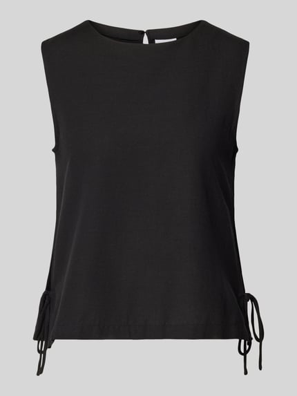 Blusentop aus Viskose-Mix mit seitlicher Schnürung Shop The Look MANNEQUINE