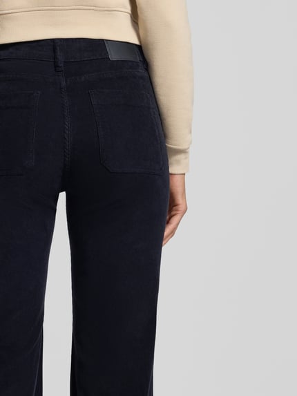 OPUS Flared Fit Cordhose in Cord-Optik Modell 'Ebbi' Dunkelblau 3