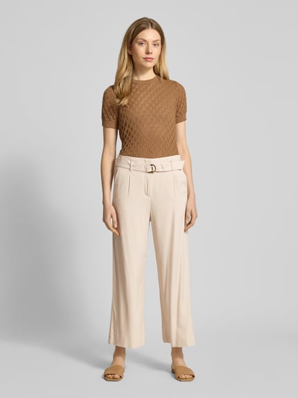 Christian Berg Woman Culotte met steekzakken en riem Ecru - 1