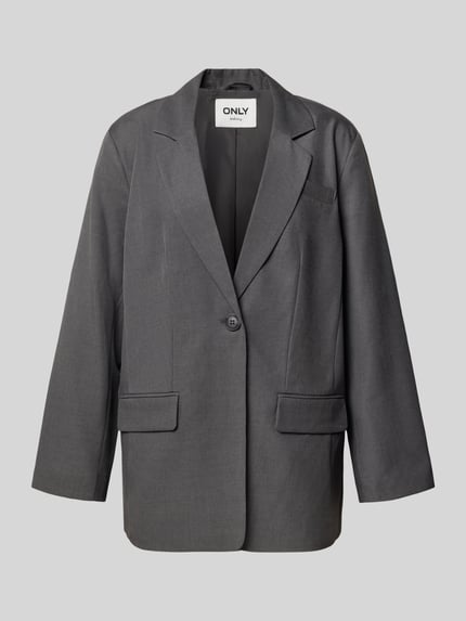 Długi żakiet o luźnym kroju z kołnierzem z połami model 'LINDA' Shop The Look MANNEQUINE