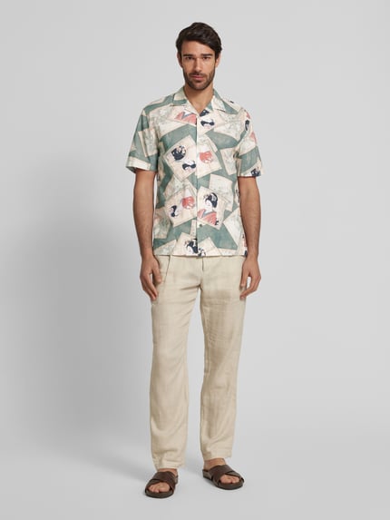 Colours & Sons Regular Fit Freizeithemd mit 1/2-Arm Mint 1