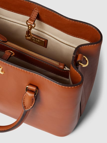 Lauren Ralph Lauren Handtas van echt runderleer, model 'MARCY' Cognac - 5