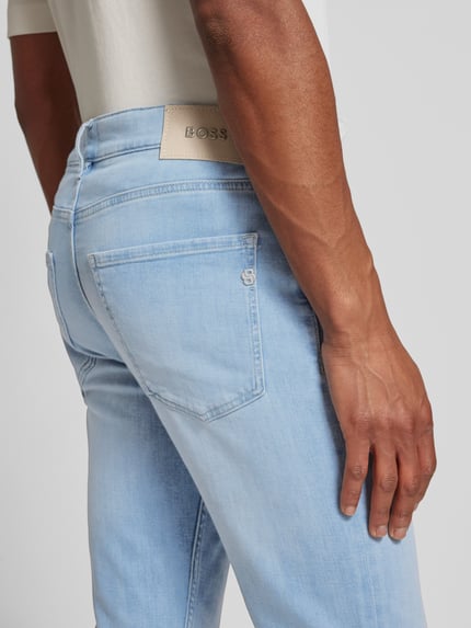 BOSS Slim Fit Jeans im 5-Pocket-Design Modell 'Delaware' Hellblau 3