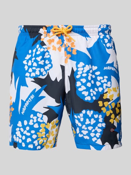 Napapijri Badehose mit elastischem Bund und Tunnelzug Blau 1