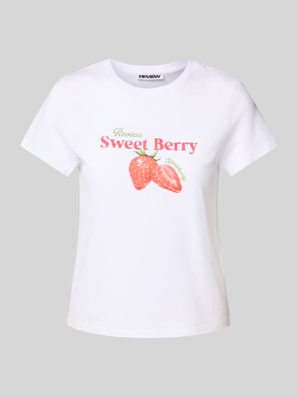 REVIEW T-shirt z nadrukiem z logo Biały 2