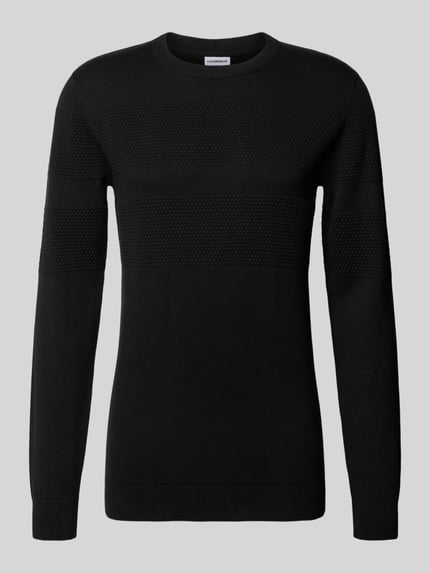 Lindbergh Strickpullover mit gerippten Abschlüssen Black 2
