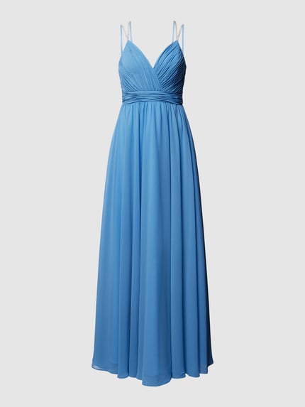 LUXUAR FASHION Avondjurk met siersteentjes Bleu - 2