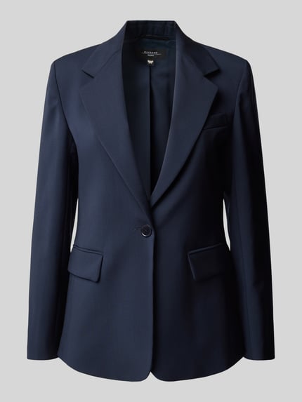 Shaped fit lange blazer van zuivere scheerwol, model 'LAMINE' Shop The Look MANNEQUINE