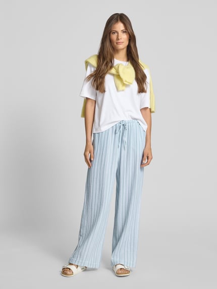 VERO MODA Regular Fit Stoffhose aus reiner Baumwolle Modell 'NANNA' Schilf 1