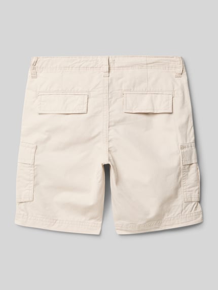 JACK & JONES Regular Fit Cargoshorts mit Label-Patch Modell 'BOWIE' Ecru 3