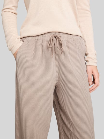 Tom Tailor Denim Barrel Fit Cordhose mit Tunnelzug Beige 3