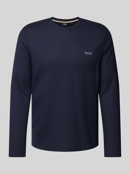 BOSS Longsleeve mit Label-Stitching Marine 2