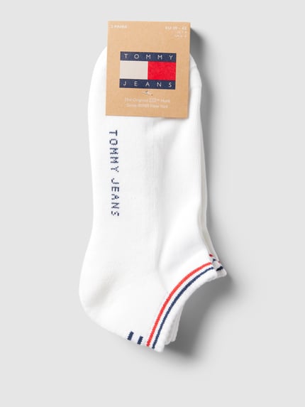 Tommy Hilfiger Sneakersocken mit Kontraststreifen im 2er-Pack Weiss 3