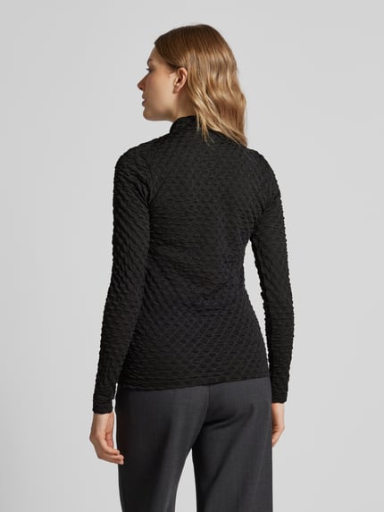 Selected Shirt met lange mouwen en opstaande kraag, model 'TIMMI' Zwart - 5