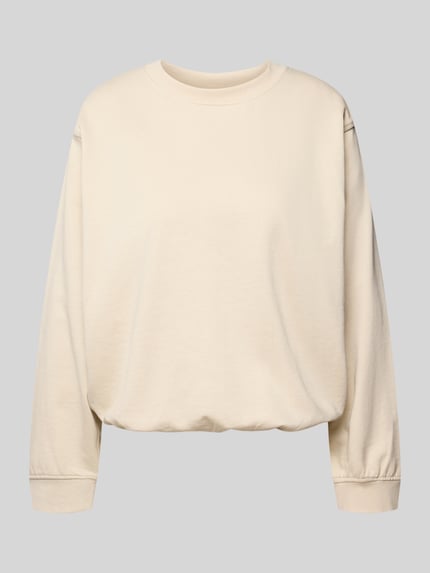 Produktfoto, sweatshirt mit ronde hals Model 'Saida' van FREE/QUENT, biologisch katoen, relaxed fit, dames, beige, gladde textuur